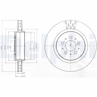 Тормозной диск DELPHI BG4306C