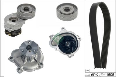 Водяной насос + комплект ручейковых ремней Schaeffler INA 529 0330 30