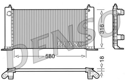 Radiators, Motora dzesēšanas sistēma DENSO DRM09120