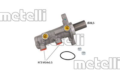 Главный тормозной цилиндр METELLI 05-1283
