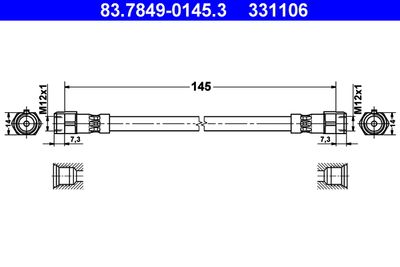 Тормозной шланг ATE 83784901453