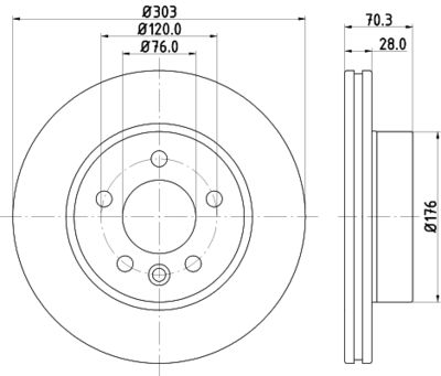 Bremžu diski HELLA PAGID 8DD 355 125-561
