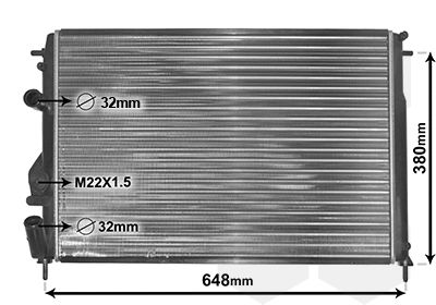 Radiators, Motora dzesēšanas sistēma VAN WEZEL 43002241