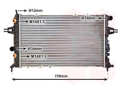 Radiators, Motora dzesēšanas sistēma VAN WEZEL 37002253