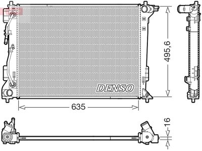 Radiators, Motora dzesēšanas sistēma DENSO DRM41036