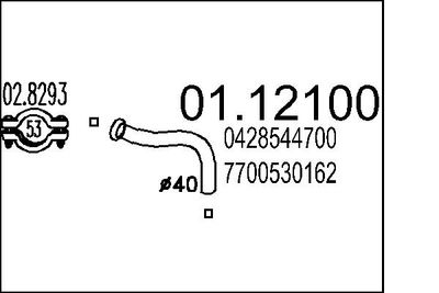 Труба выхлопного газа MTS 01.12100