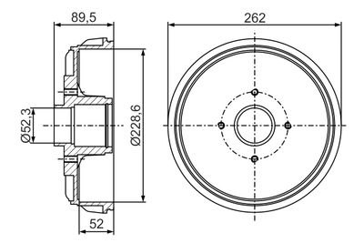 Bremžu trumulis BOSCH 0 986 477 331