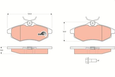 Комплект тормозных колодок, дисковый тормоз TRW GDB1495