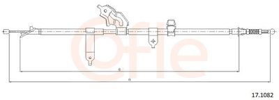 Тросик, cтояночный тормоз COFLE 17.1082