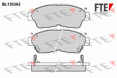 Комплект тормозных колодок, дисковый тормоз FTE BL1353A2