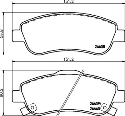 HELLA PAGID 8DB355013611 Bremžu uzliku kompl