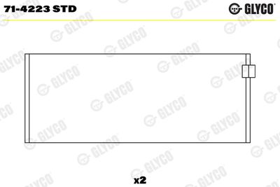 Klaņa gultnis GLYCO 71-4223 STD