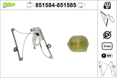 Stikla pacelšanas mehānisms VALEO 851584