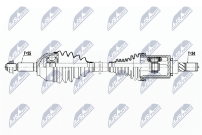 Приводной вал NTY NPW-FR-125