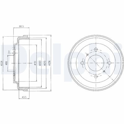 Bremžu trumulis DELPHI BF481