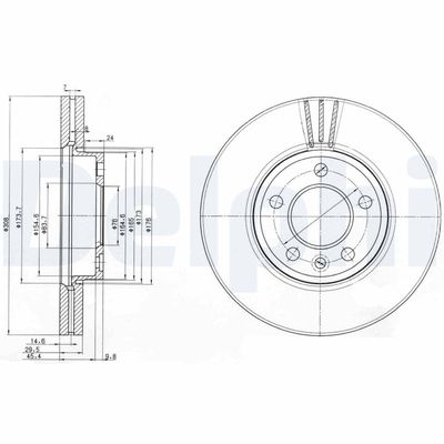 Тормозной диск DELPHI BG9891C