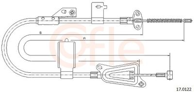 Тросик, cтояночный тормоз COFLE 17.0122