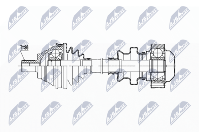 Приводной вал NTY NPW-VW-194
