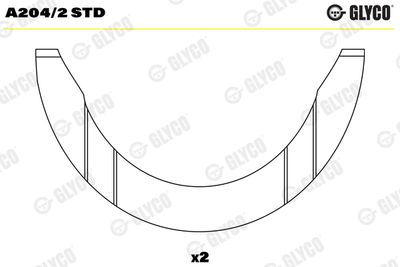 Дистанционная шайба, коленчатый вал GLYCO A204/2 STD