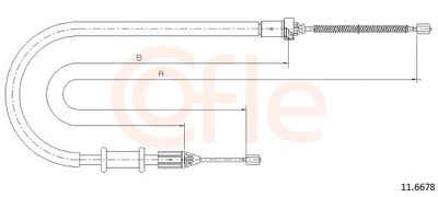 Тросик, cтояночный тормоз COFLE 11.6678