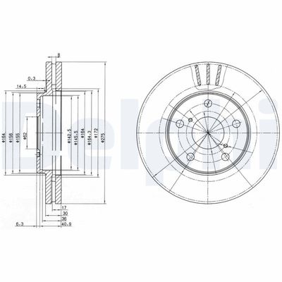 Bremžu diski DELPHI BG3266