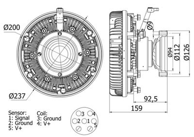 Sajūgs, Radiatora ventilators MAHLE CFC 100 000S