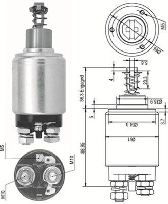 Ievilcējrelejs, Starteris MAGNETI MARELLI 940113050100