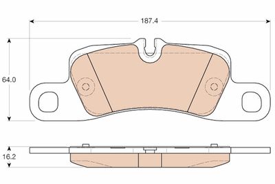 Комплект тормозных колодок, дисковый тормоз TRW GDB1962