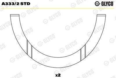 Дистанционная шайба, коленчатый вал GLYCO A333/2 STD