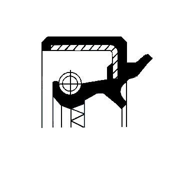 Уплотняющее кольцо, ступица колеса CORTECO 12011181B