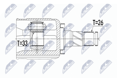 Шарнирный комплект, приводной вал NTY NPW-BM-086