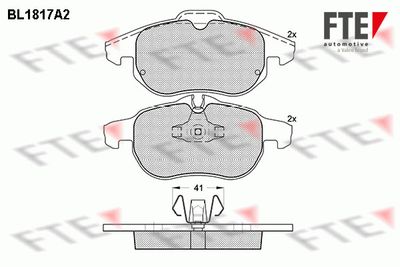 Bremžu uzliku kompl., Disku bremzes FTE 9010395