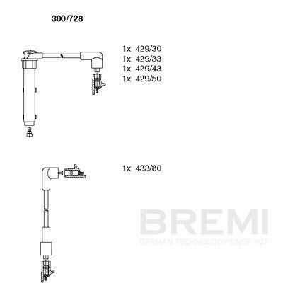 Комплект проводов зажигания BREMI 300/728