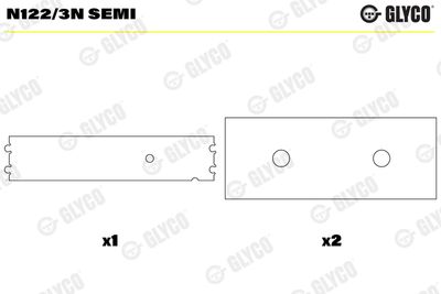 Подшипник распредвала GLYCO N122/3N SEMI
