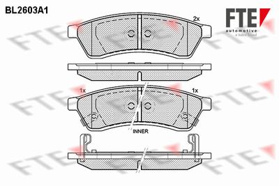 Bremžu uzliku kompl., Disku bremzes FTE 9011053