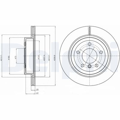 Тормозной диск DELPHI BG4223C