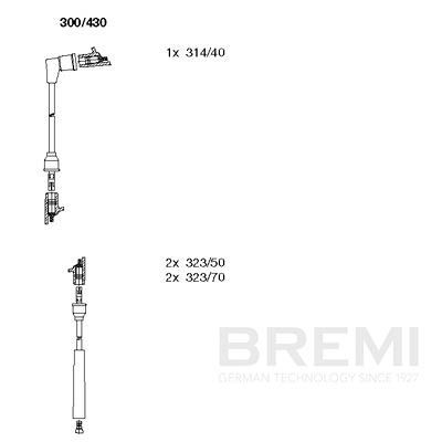Augstsprieguma vadu komplekts BREMI 300/430
