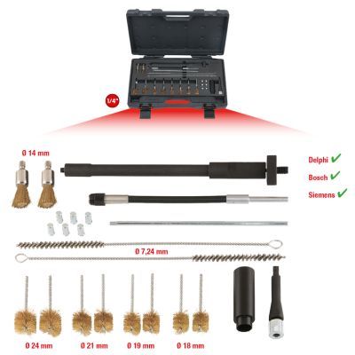 Tīrīšanas/Frēzēšanas instrumentu kompl., CR sprauslu kanāls KS TOOLS 152.1370