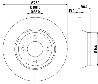 Bremžu diski HELLA PAGID 8DD 355 103-071