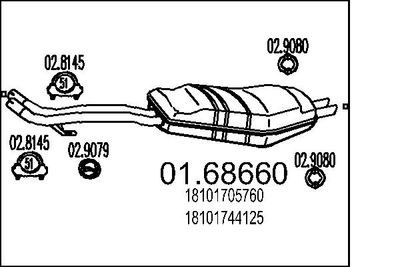 Глушитель выхлопных газов конечный MTS 01.68660