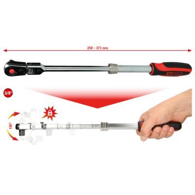Uzgriežņu atslēga ar pārslēdzamu sprūdmehānismu KS TOOLS 914.3820
