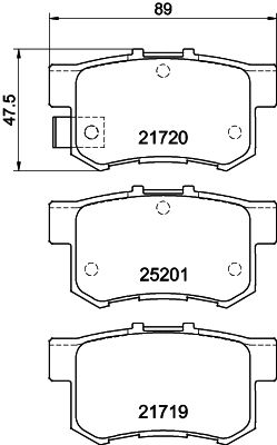 Bremžu uzliku kompl., Disku bremzes HELLA PAGID 8DB 355 015-611