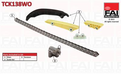 Комплект цели привода распредвала FAI AUTOPARTS TCK138WO