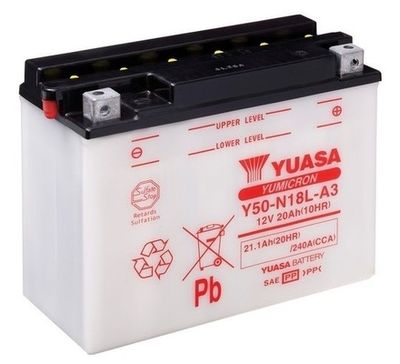 Startera akumulatoru baterija YUASA Y50-N18L-A3