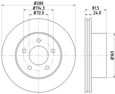 Bremžu diski HELLA PAGID 8DD 355 108-591