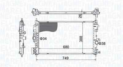 Radiators, Motora dzesēšanas sistēma MAGNETI MARELLI 350213206300