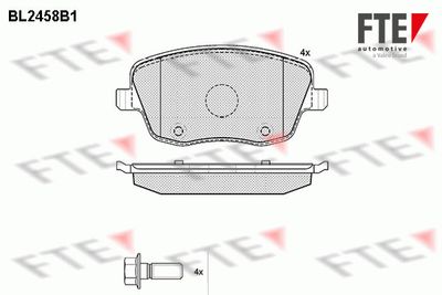 Комплект тормозных колодок, дисковый тормоз FTE 9010744