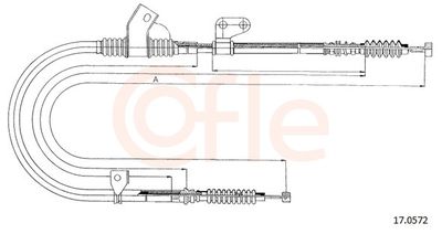Тросик, cтояночный тормоз COFLE 92.17.0572