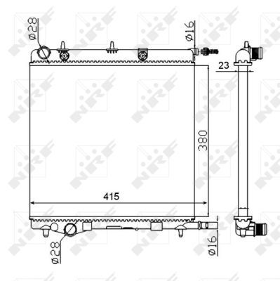 Радиатор, охлаждение двигателя NRF 50430A