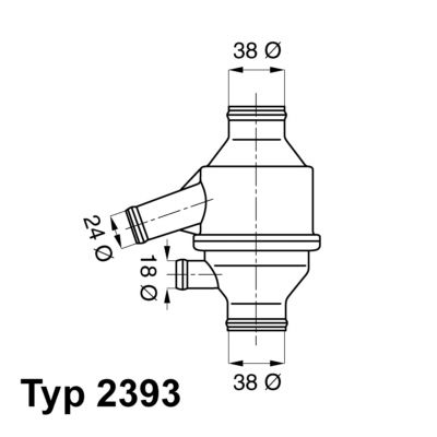 Termostats, Dzesēšanas šķidrums BorgWarner (Wahler) 2393.75